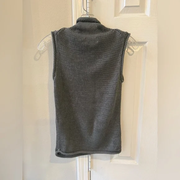 Jigsaw Sleeveless Olive Green Small cowl Neck Sweater - Picture 2 of 8